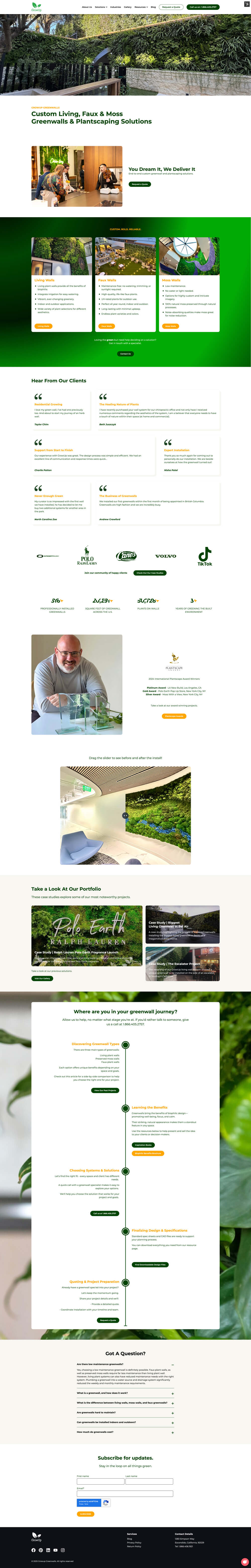 Homepage | GrowUp Greenwalls - Screenshot