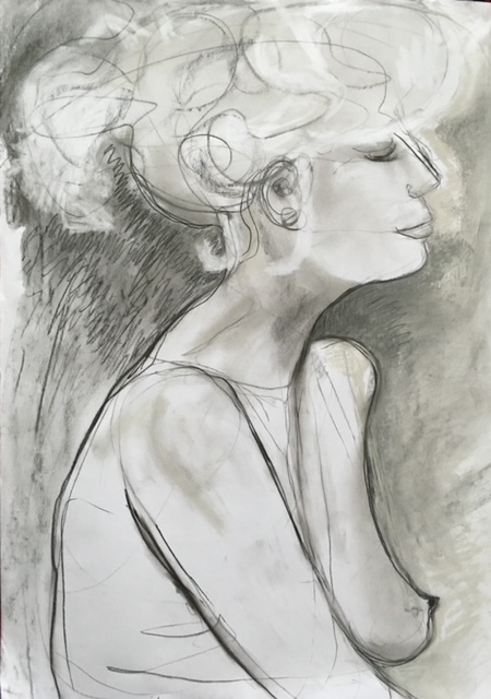 Pony-Tail-Conte-on-paper-46x65cm6685